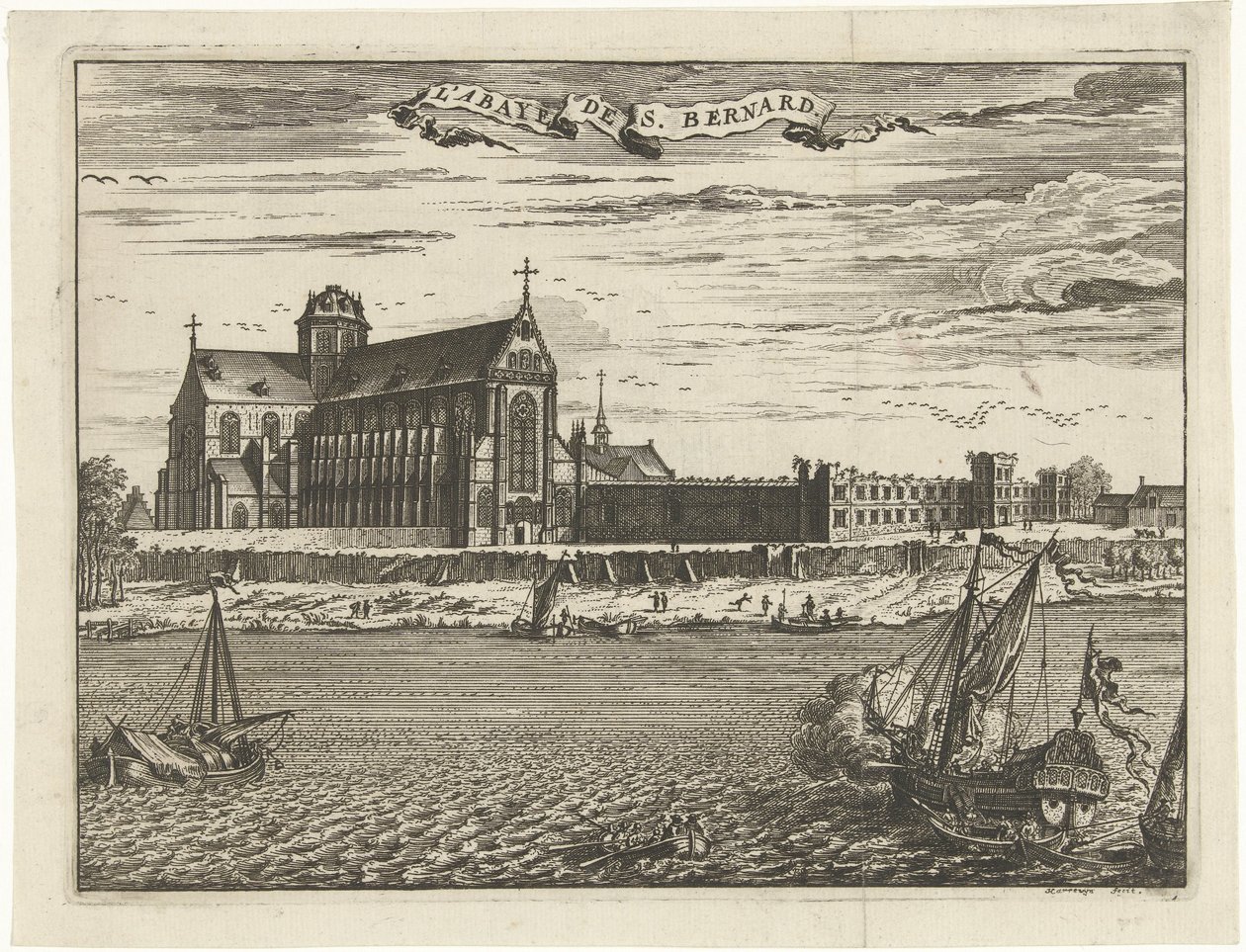Sint Bernardusabdij door Jacobus Harrewijn