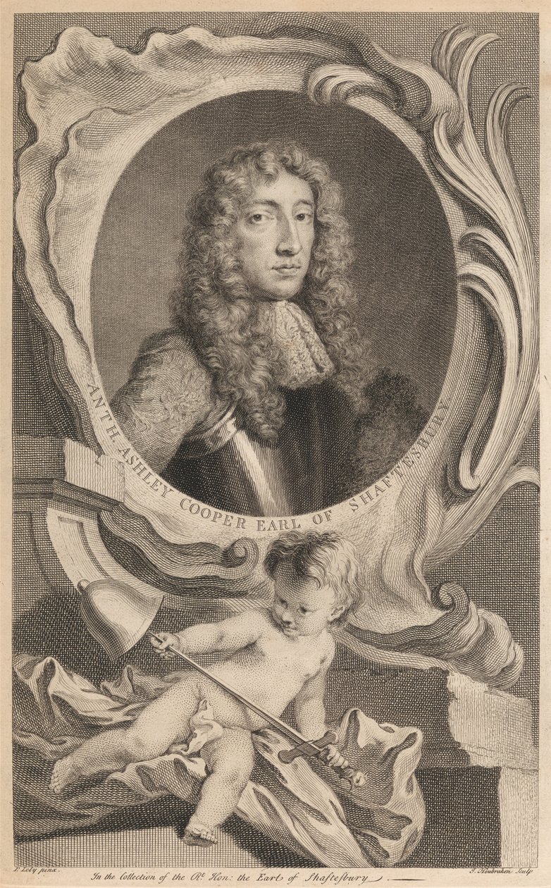 Anthony Ashley Cooper, graaf van Shaftesbury door Jacobus Houbraken
