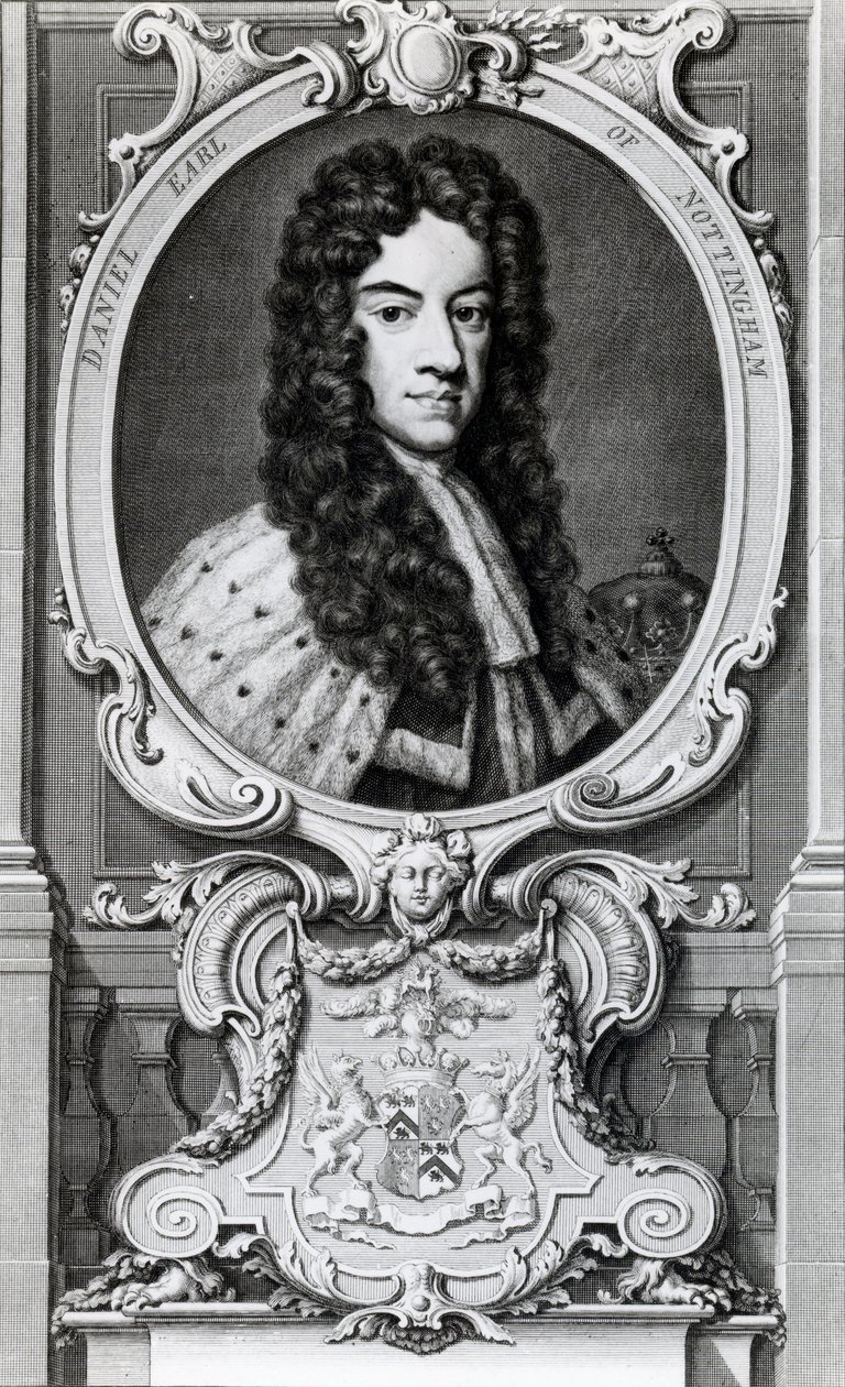 Daniel Finch, 2e graaf van Nottingham en 7e graaf van Winchilsea (1647-1730) door Jacobus Houbraken