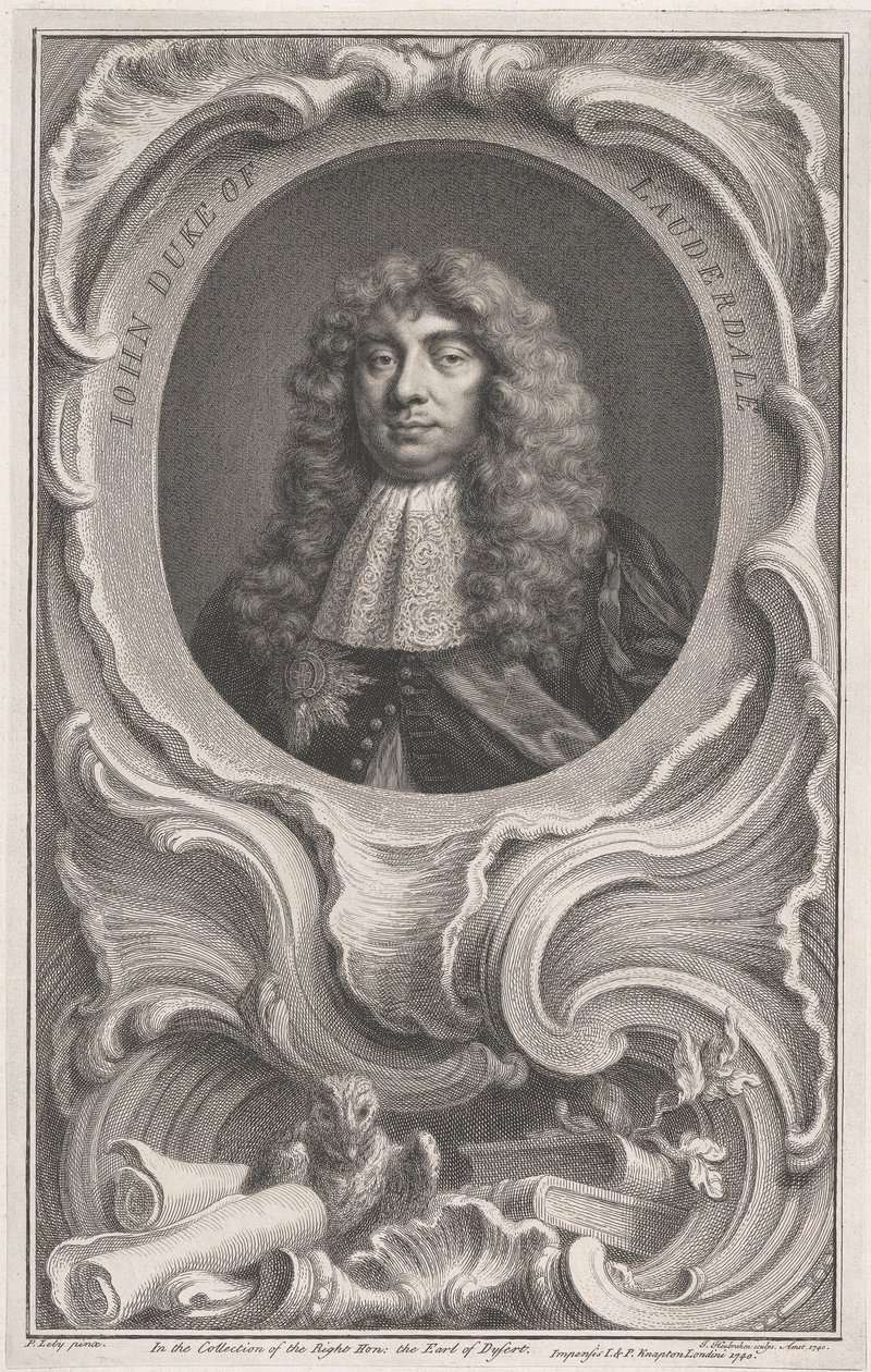 John Maitland, hertog van Lauderdale door Jacobus Houbraken
