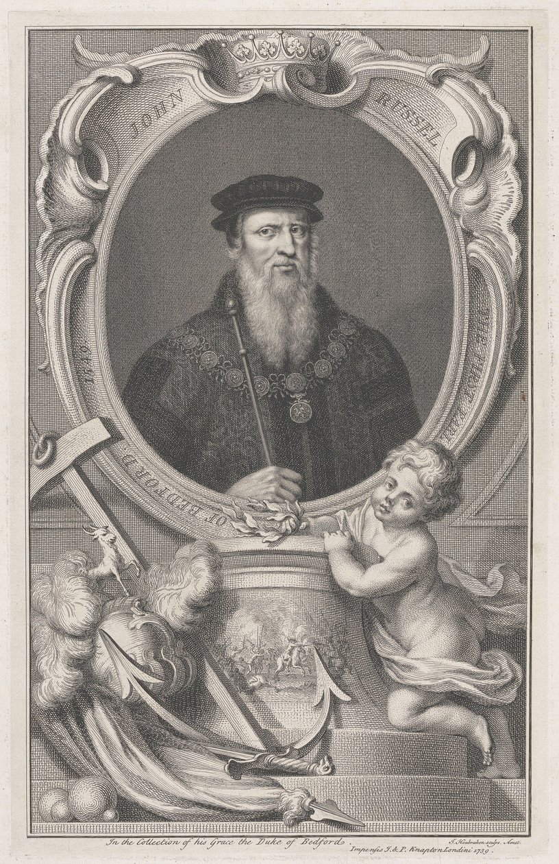 John Russell, eerste graaf van Bedford door Jacobus Houbraken