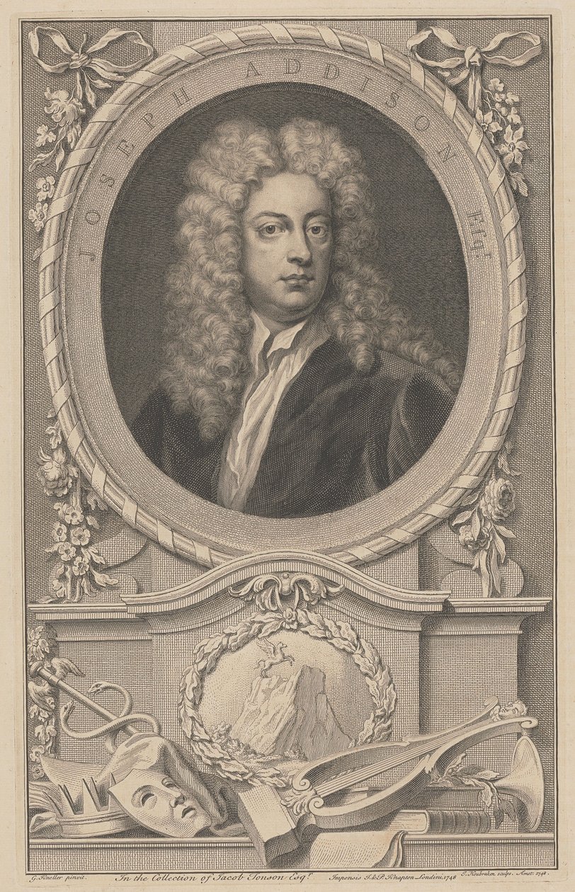 Joseph Addison, Esquire door Jacobus Houbraken