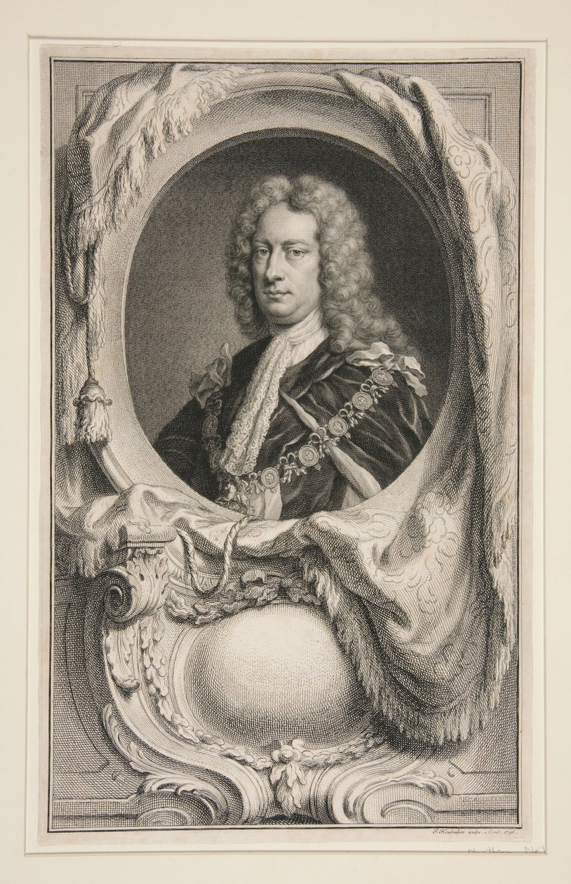 Portret door Jacobus Houbraken
