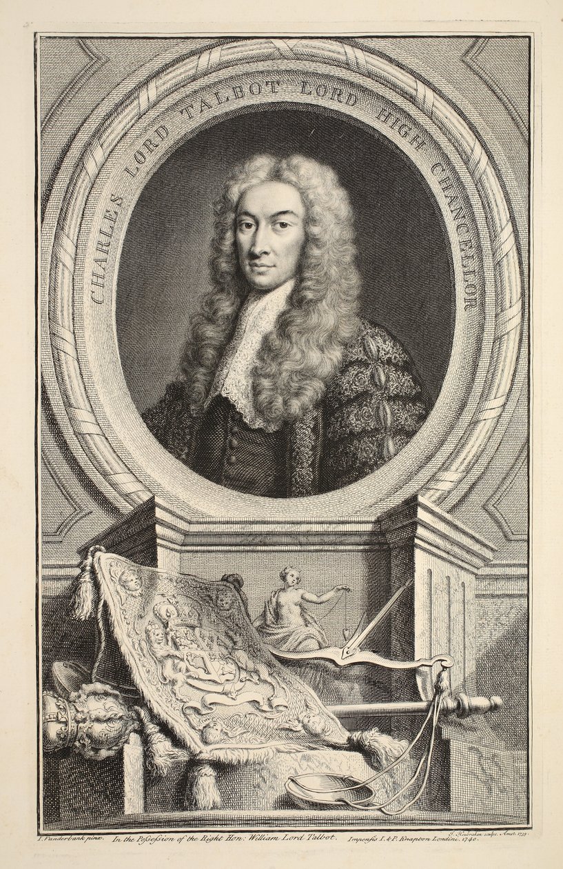 Portret van Charles, Lord Talbot, illustratie uit 