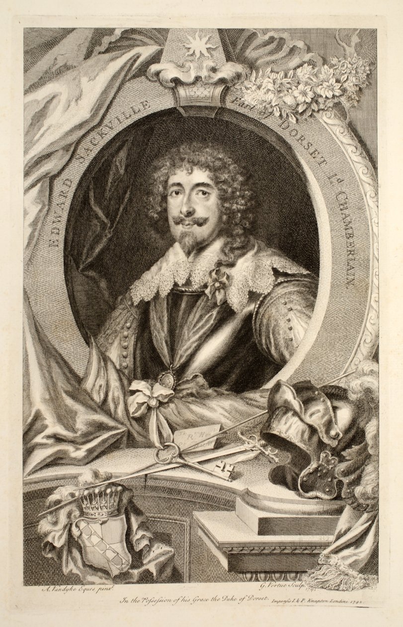 Portret van Edward Sackville, illustratie uit 