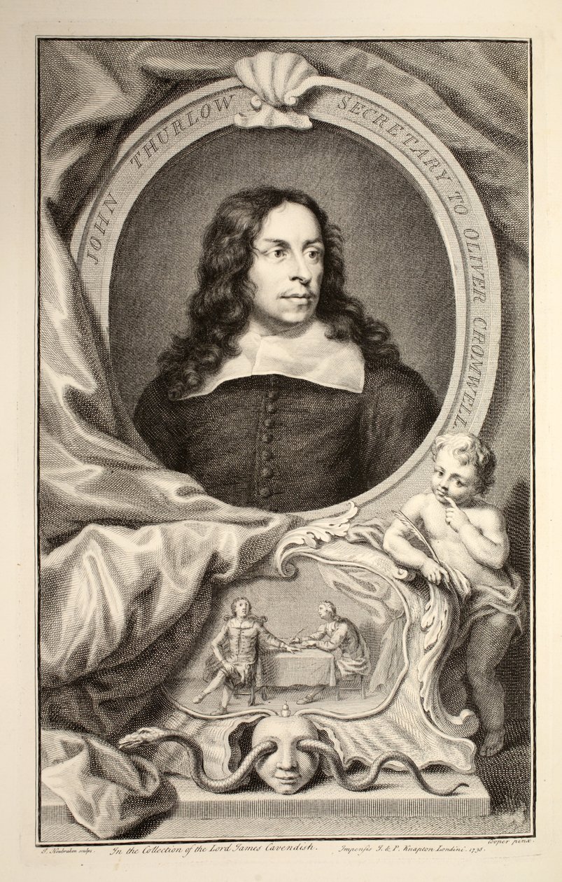 Portret van John Thurlow, illustratie uit 