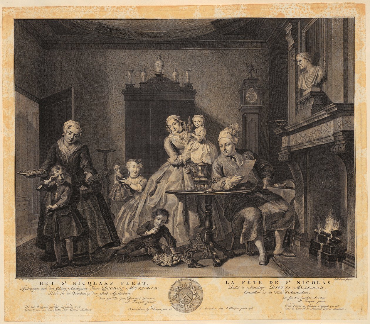 Sint-Nicolaasfeest door Jacobus Houbraken