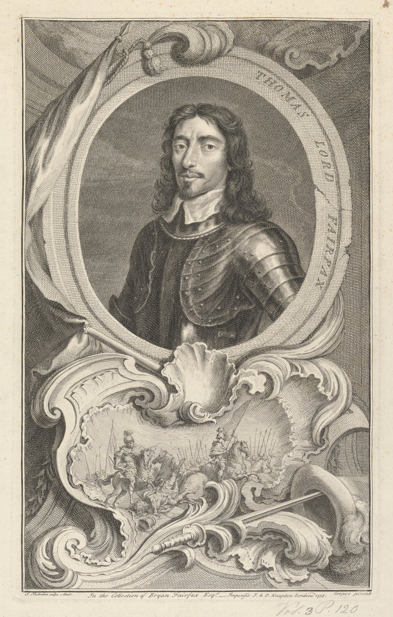 Thomas Fairfax, 3e Lord Fairfax van Cameron door Jacobus Houbraken
