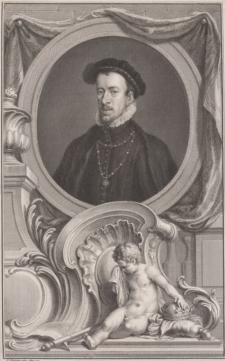 Thomas Howard, hertog van Norfolk door Jacobus Houbraken