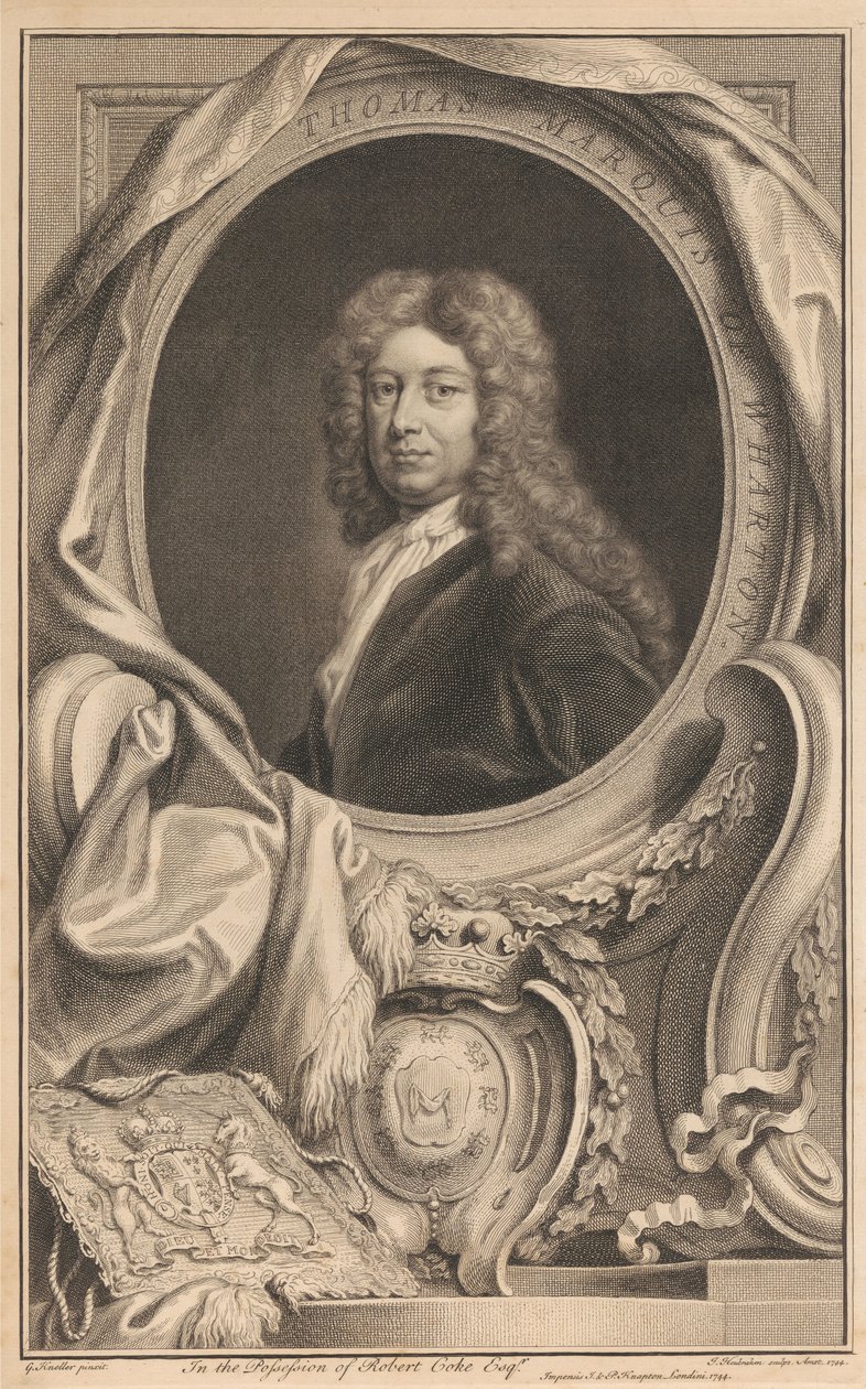 Thomas Wharton, eerste markies van Wharton door Jacobus Houbraken