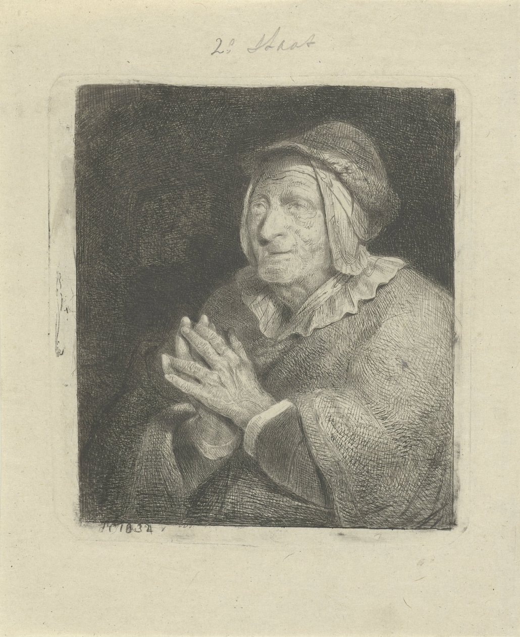 Oude vrouw door Jacobus Ludovicus Cornet