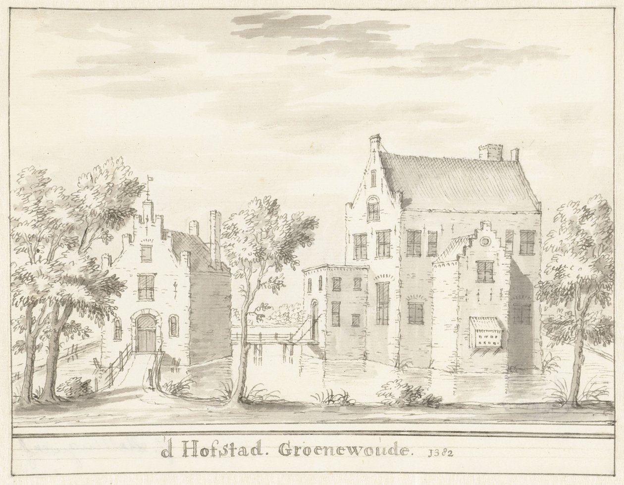 Het kasteel Groenewoude bij Woudenberg, in 1382 door Jacobus Stellingwerff