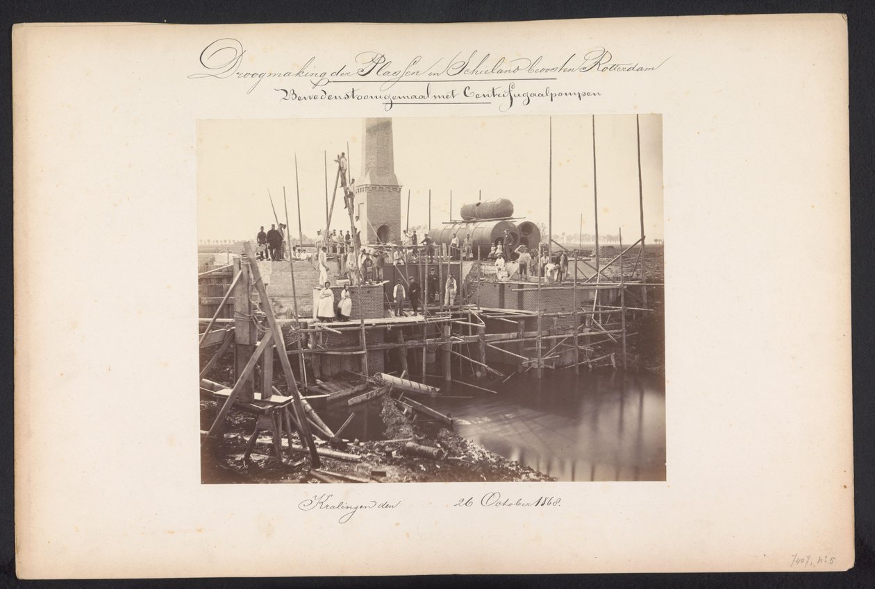 Benedenstoomgemaal met Centrifugaalpompen / Kralingen den 26 October 1868 door Jacobus van Gorkom jr.