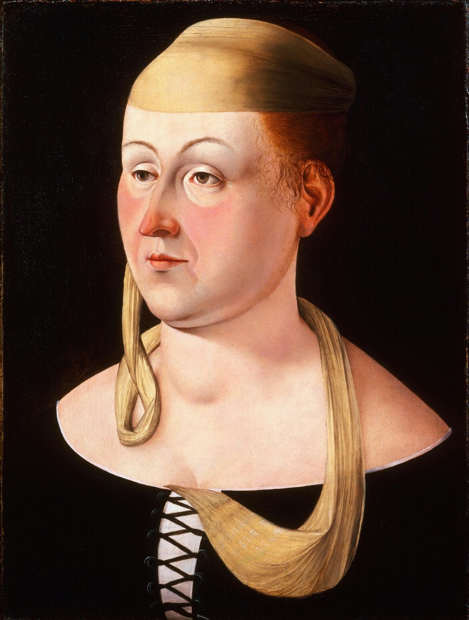 Italiaans: Ritratto di donna Portret van een dame door Jacometto Veneziano