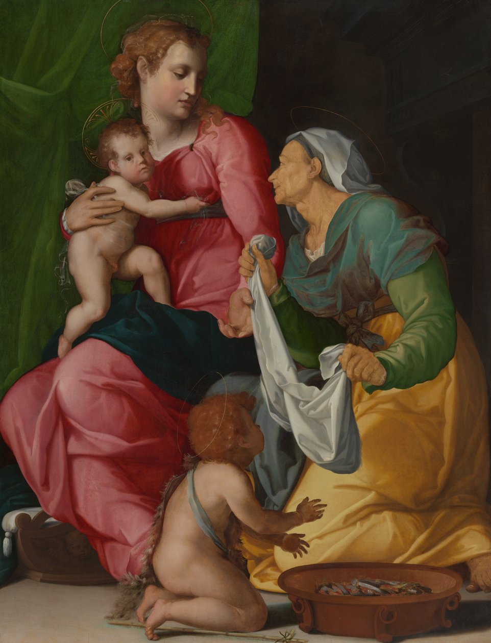 Madonna en kind met de heiligen Elizabeth en Johannes de Doper