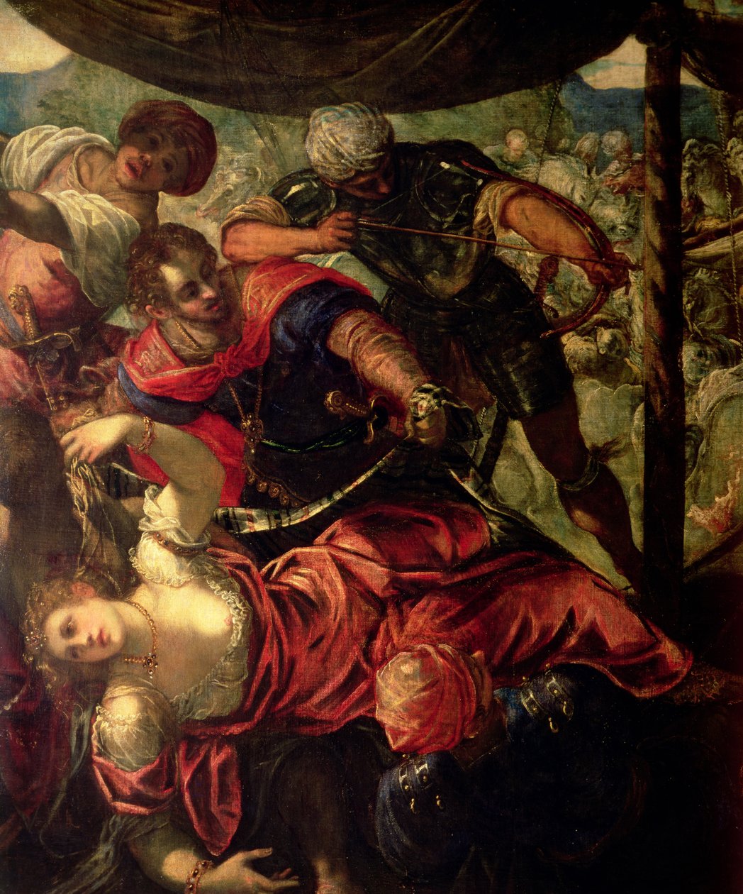 Slag tussen Turken en Christenen, c.158889 (detail) door Jacopo Robusti Tintoretto
