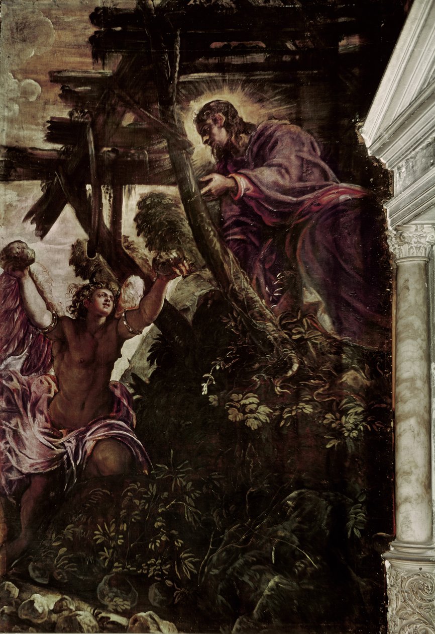 De verzoeking van Christus, ca. 1575 door Jacopo Robusti Tintoretto