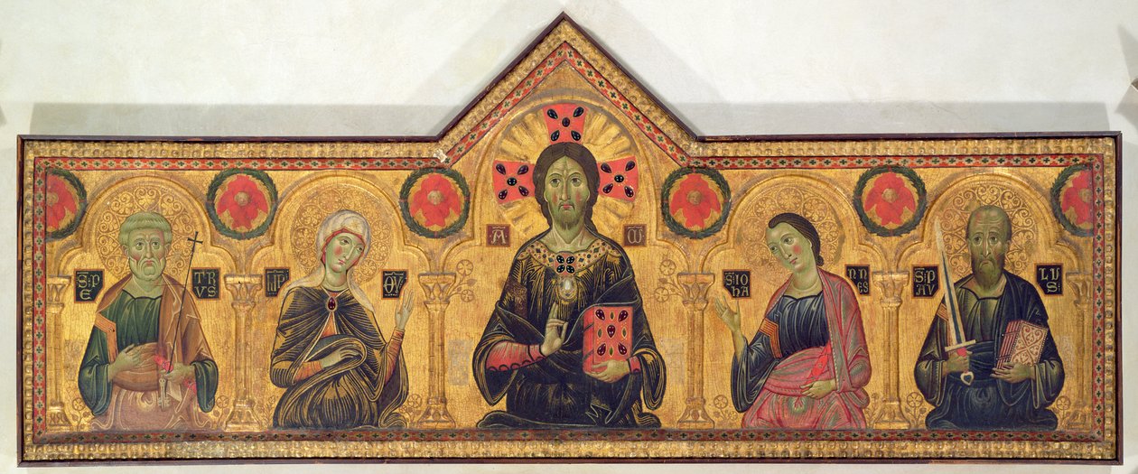 De Verlosser, Maagd en Heiligen, 1271 door Jacopo di Meliore