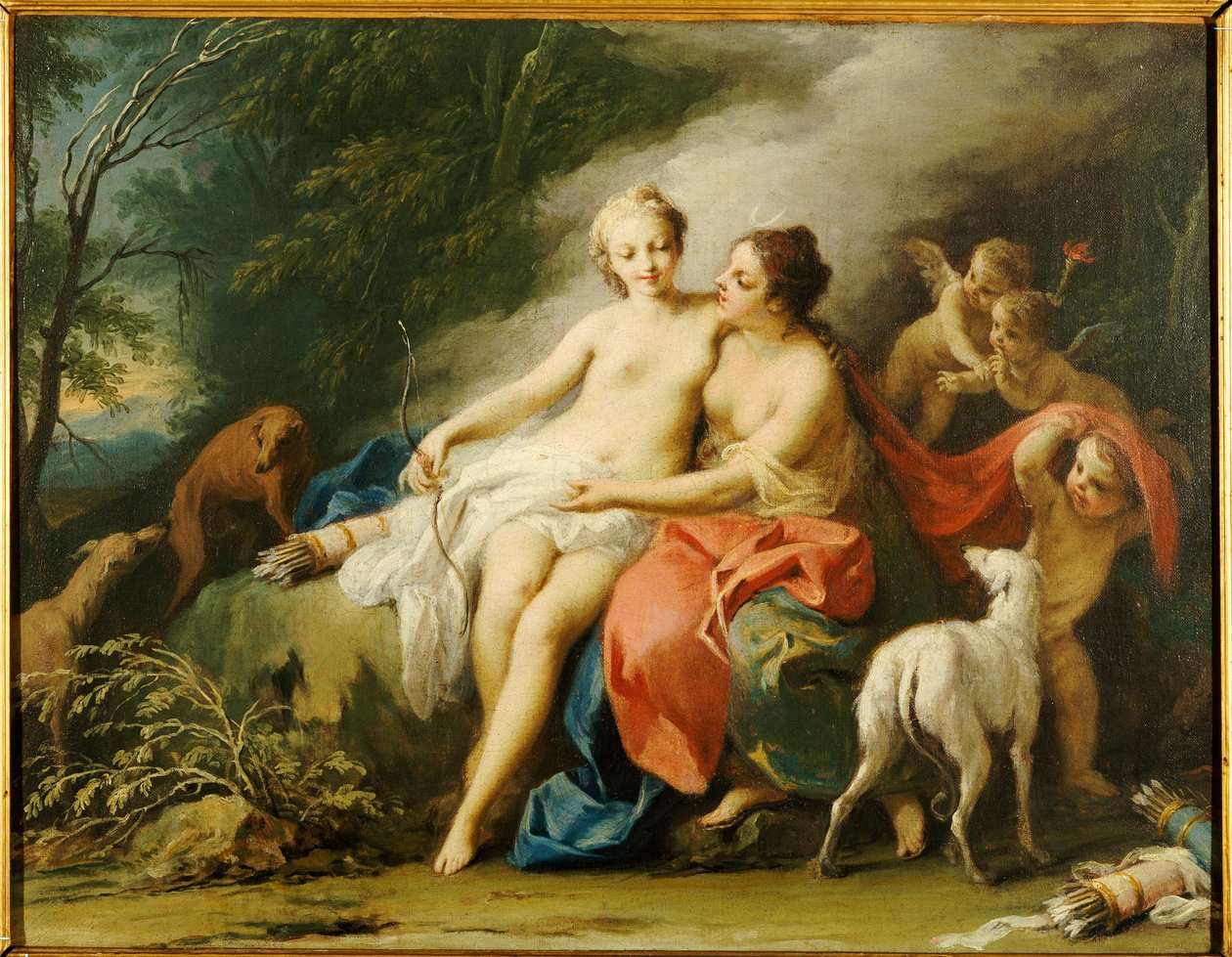 Jupiter en Callisto door Jacopo Amigoni