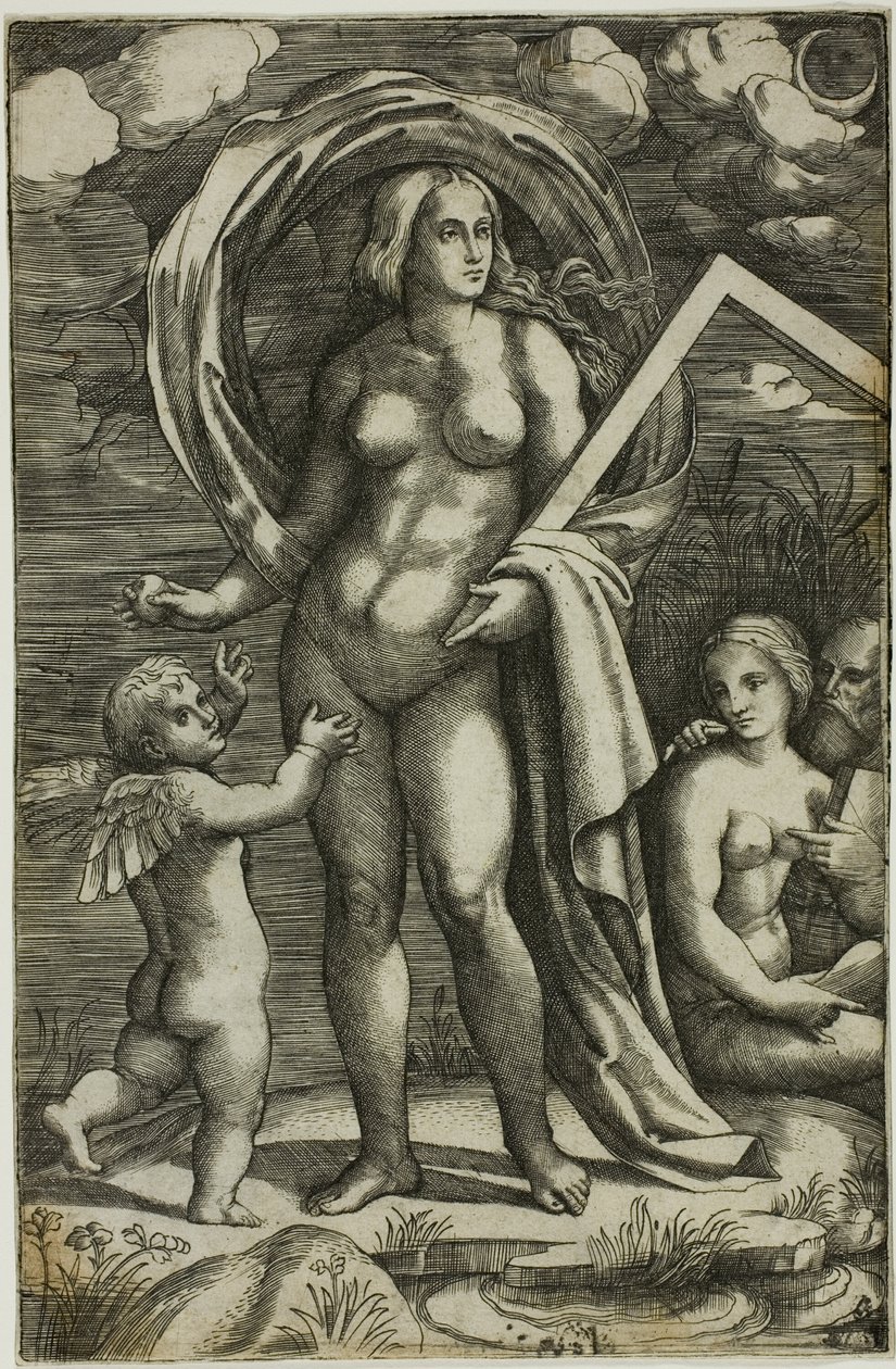 Venus en Cupido door Jacopo Francia