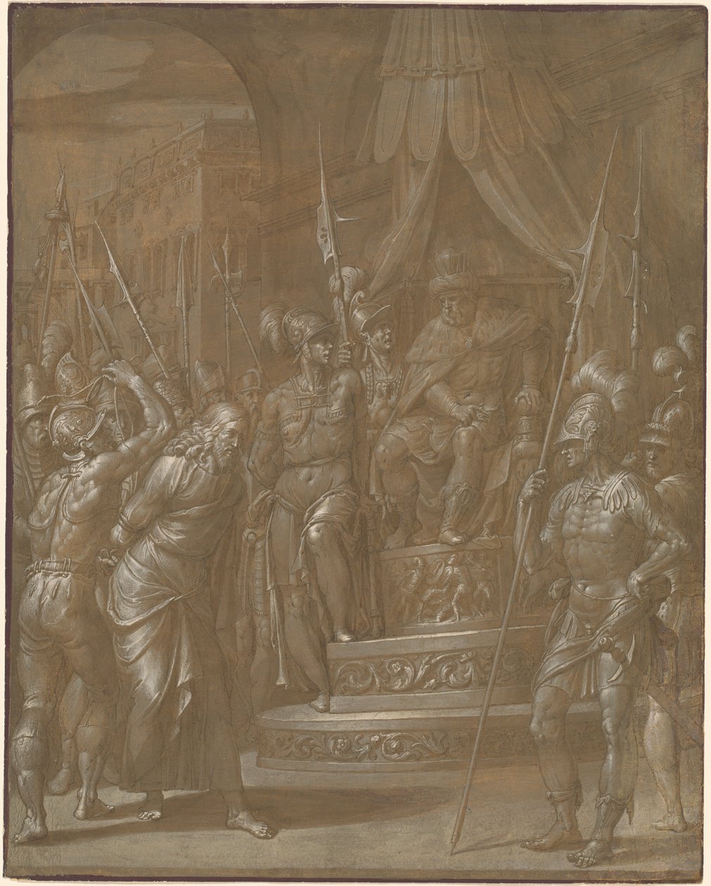 Christus voor Herodes door Jacopo Ligozzi