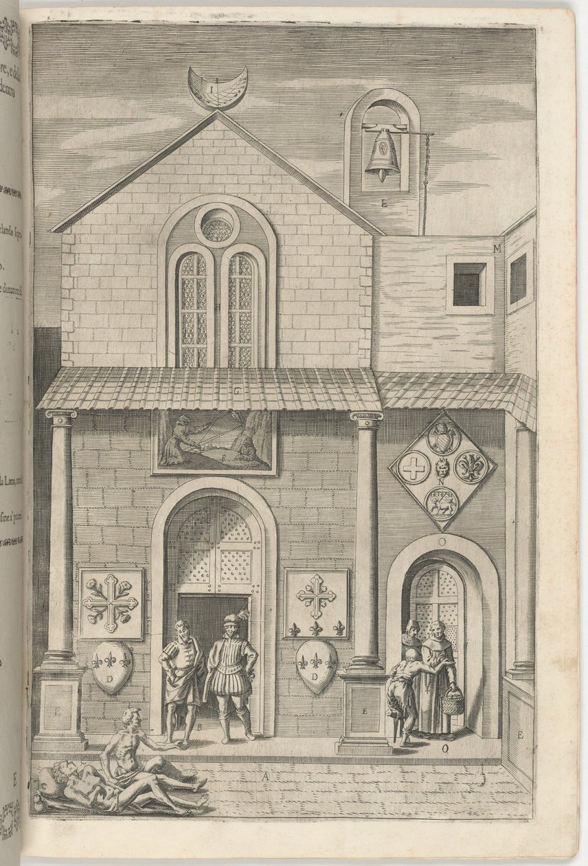 Façade van de Kleine Kerk [plaat E] door Jacopo Ligozzi