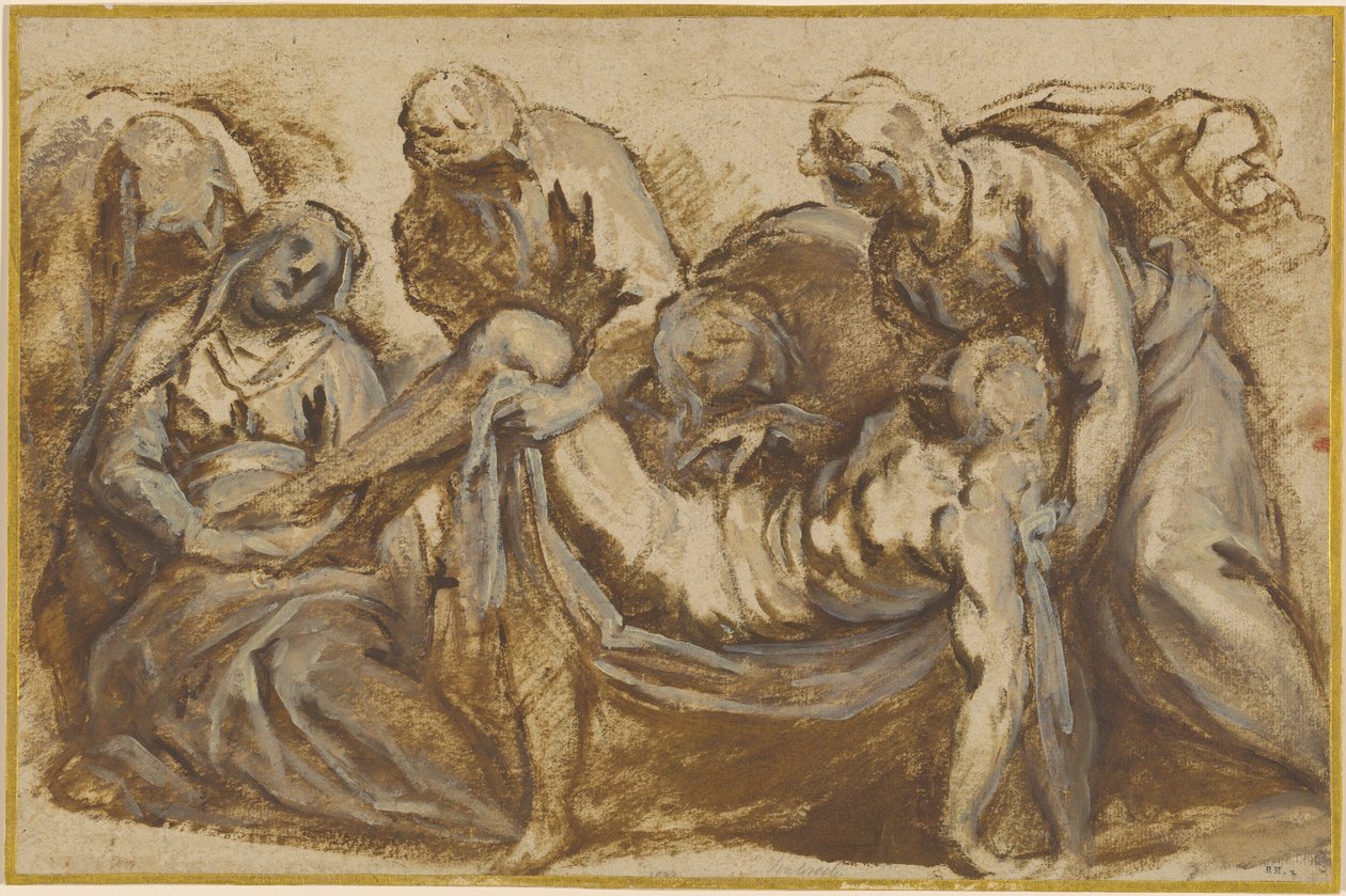 Christus naar het Graf Gedragen door Jacopo Palma il Giovane
