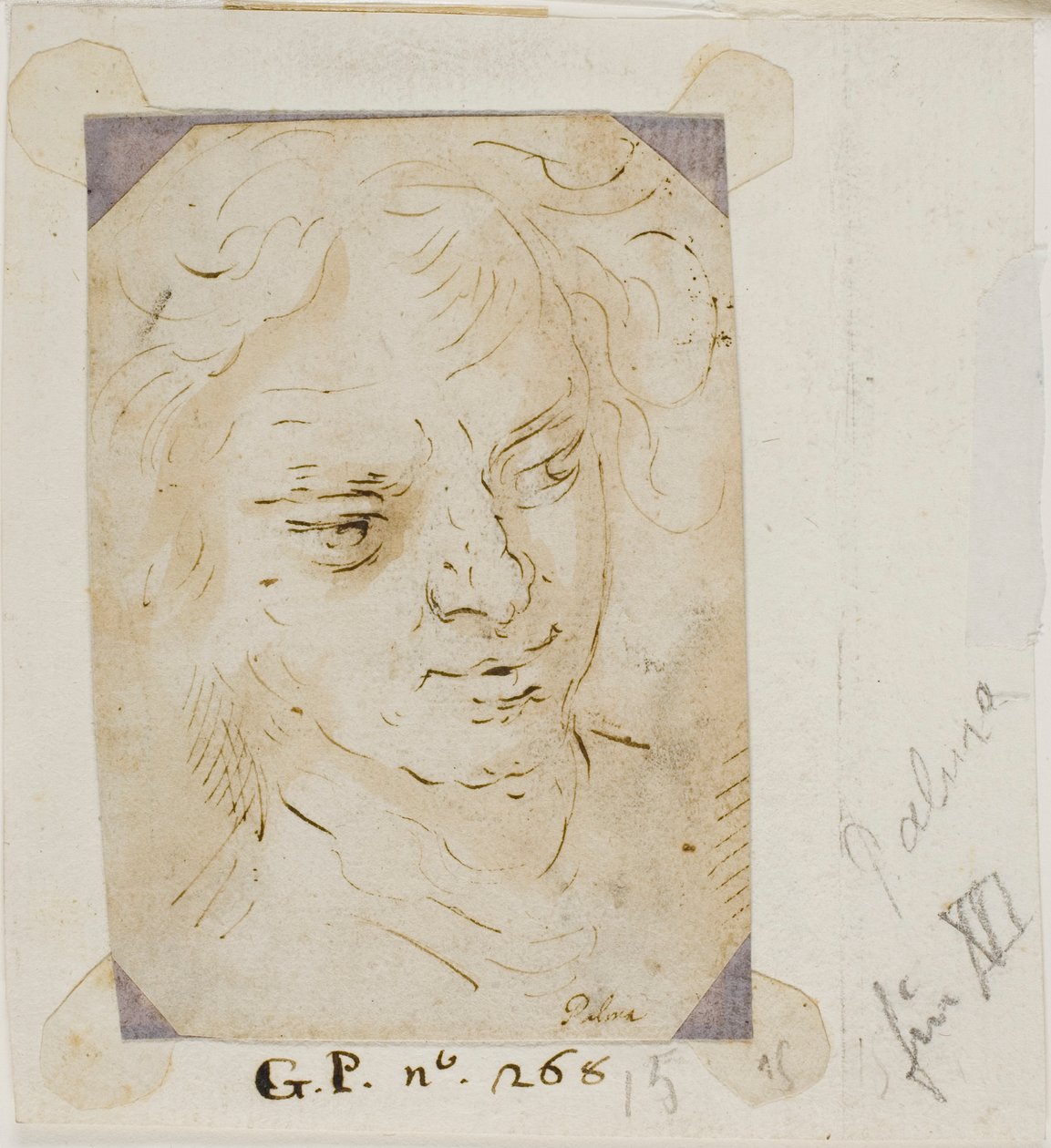 Hoofd van een man door Jacopo Palma il Giovane