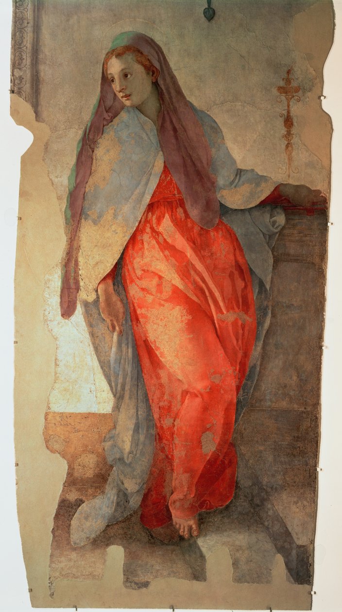 De Annunciatie (detail) door Jacopo Pontormo