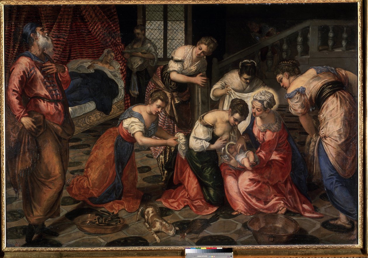 De geboorte van Johannes de Doper door Jacopo Robusti Tintoretto