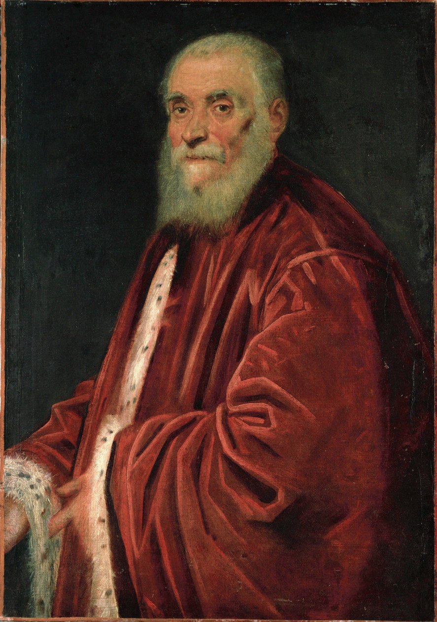 Marco Grimani, Venetiaanse senator (olieverf op doek) door Jacopo Robusti Tintoretto