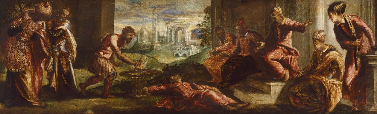 Mucius Scaevola door Jacopo Robusti Tintoretto