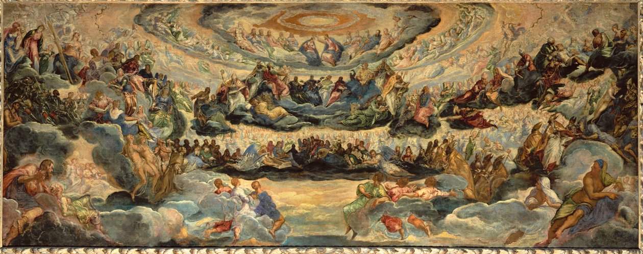 Paradijs, schets voor de Sala del Maggior Consiglio ... door Jacopo Robusti Tintoretto
