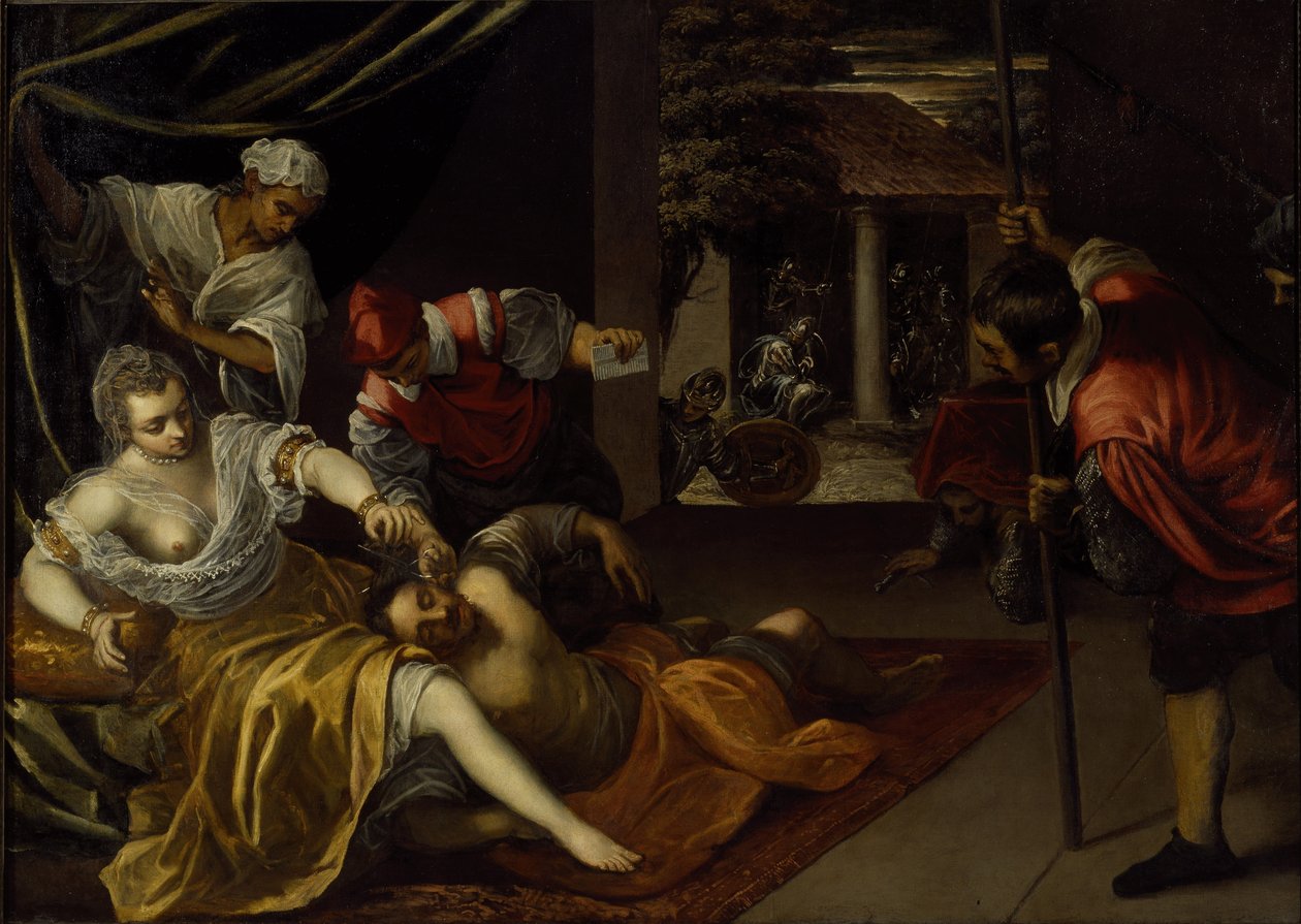 Samson en Delila door Jacopo Robusti Tintoretto