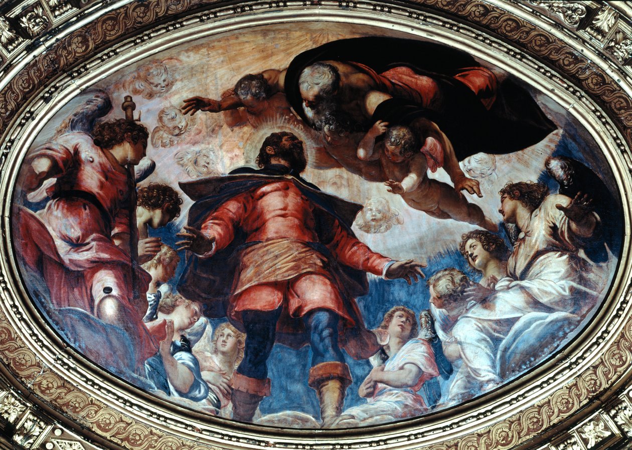 San Rocco in Glorie, 1564 door Jacopo Robusti Tintoretto