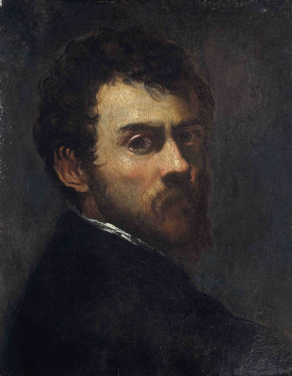 Zelfportret als jonge man door Jacopo Robusti Tintoretto