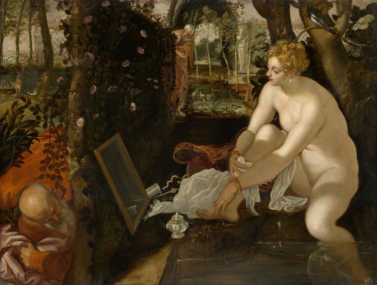 Susanna in bad door Jacopo Robusti Tintoretto