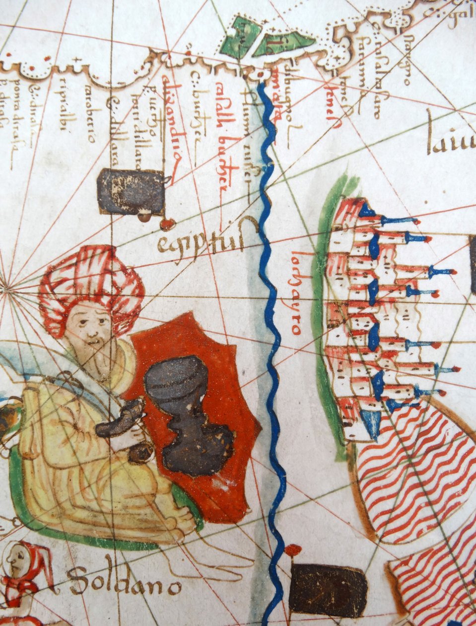 Egypte en de Rode Zee (detail) door Jacopo Russo