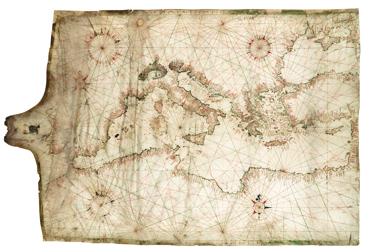 Middellandse en Zwarte Zeeën 1546 door Jacopo Vesconte Maggiolo