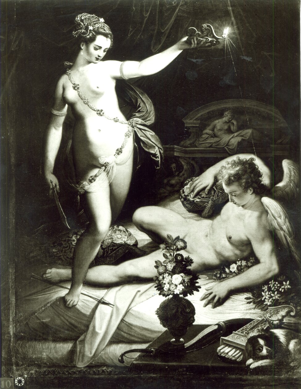 Psyche verrast Cupido door Jacopo Zucchi