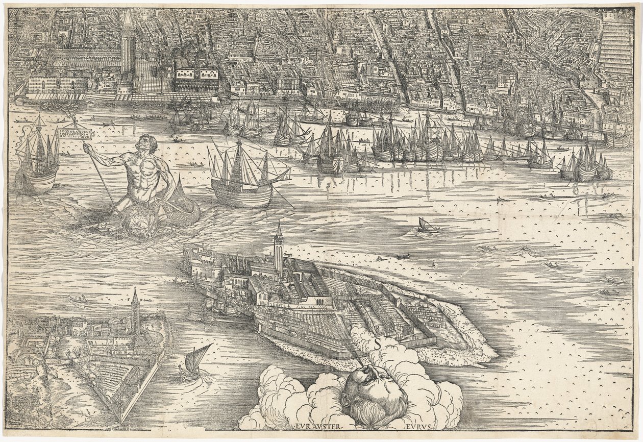 Uitzicht op Venetië [onderste middenblok] door Jacopo de