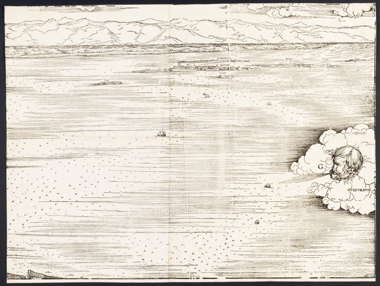 Uitzicht op Venetië [rechterbovenblok], 1500 door Jacopo de Barbari