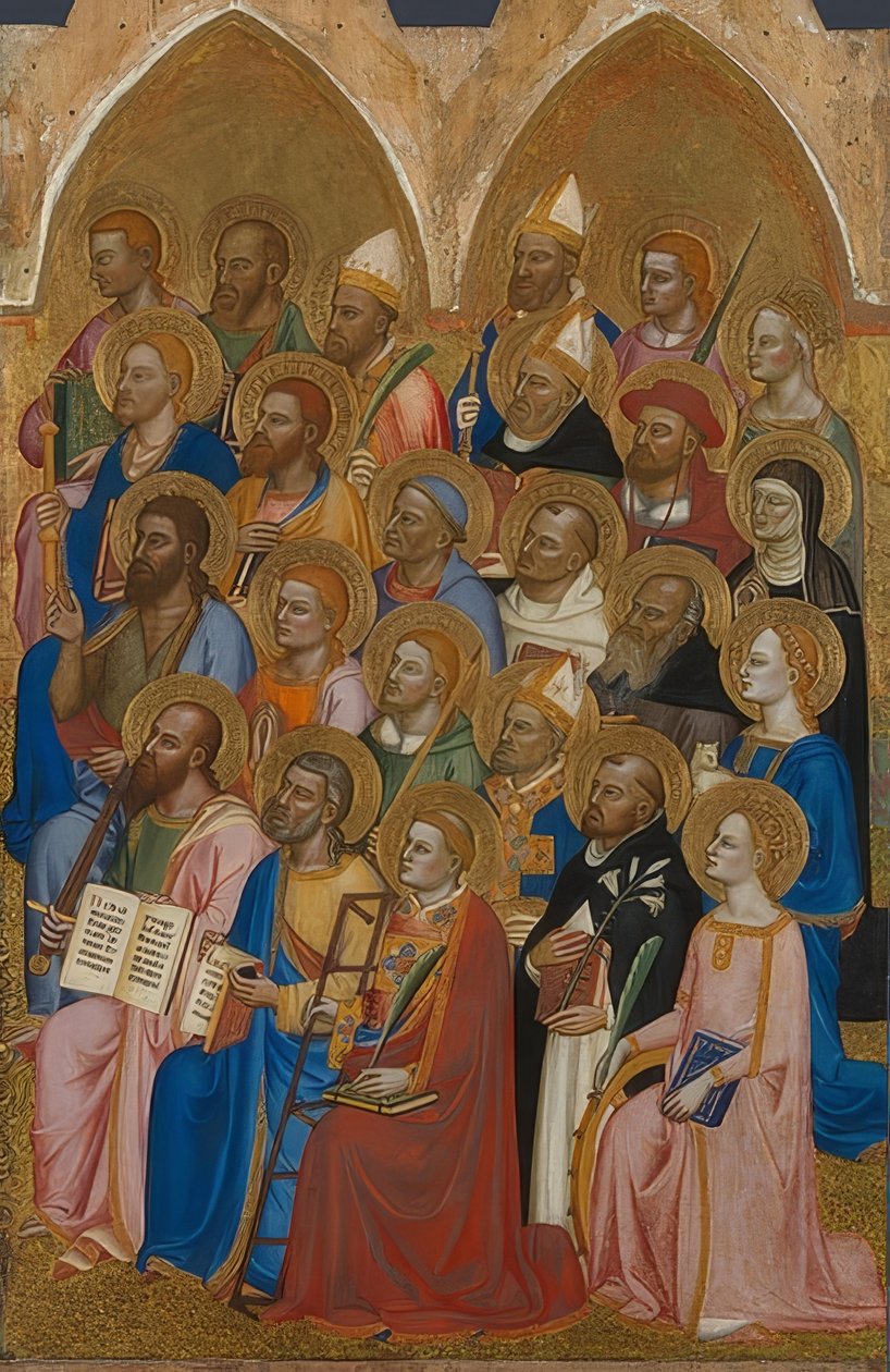 Aanbiddende heiligen (Vleugel van het San Pier Maggiore-altaar). 1370-71 door Jacopo di Cione