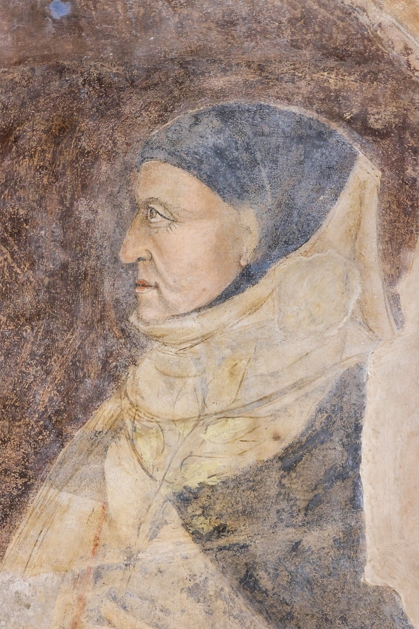 Portret van Giovanni Boccaccio (fresco) door Jacopo di Cione