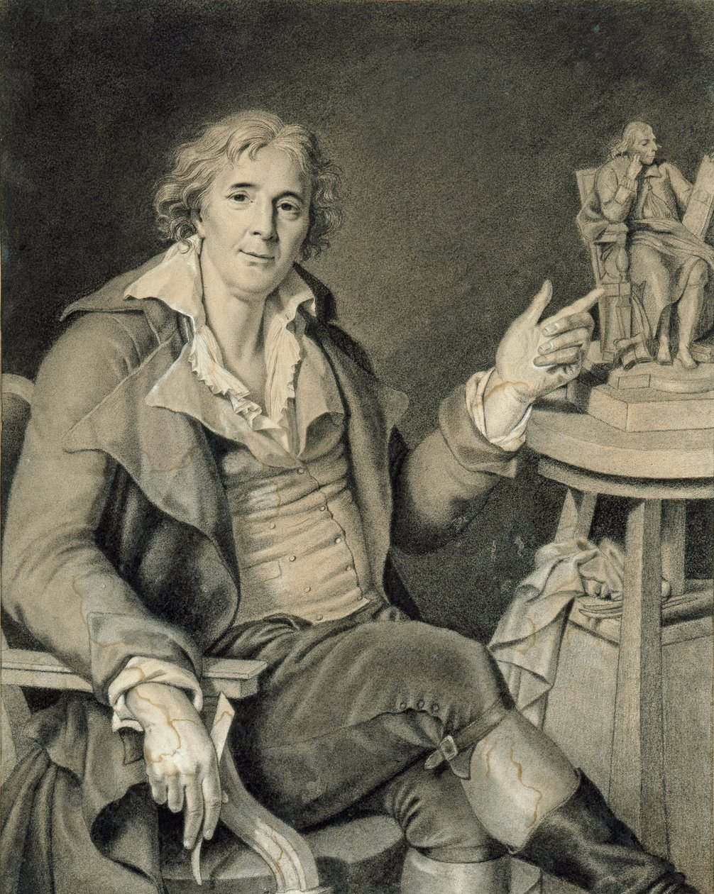 Portret van Augustin Pajou, 1782 door Jacques Augustin Catherine Pajou