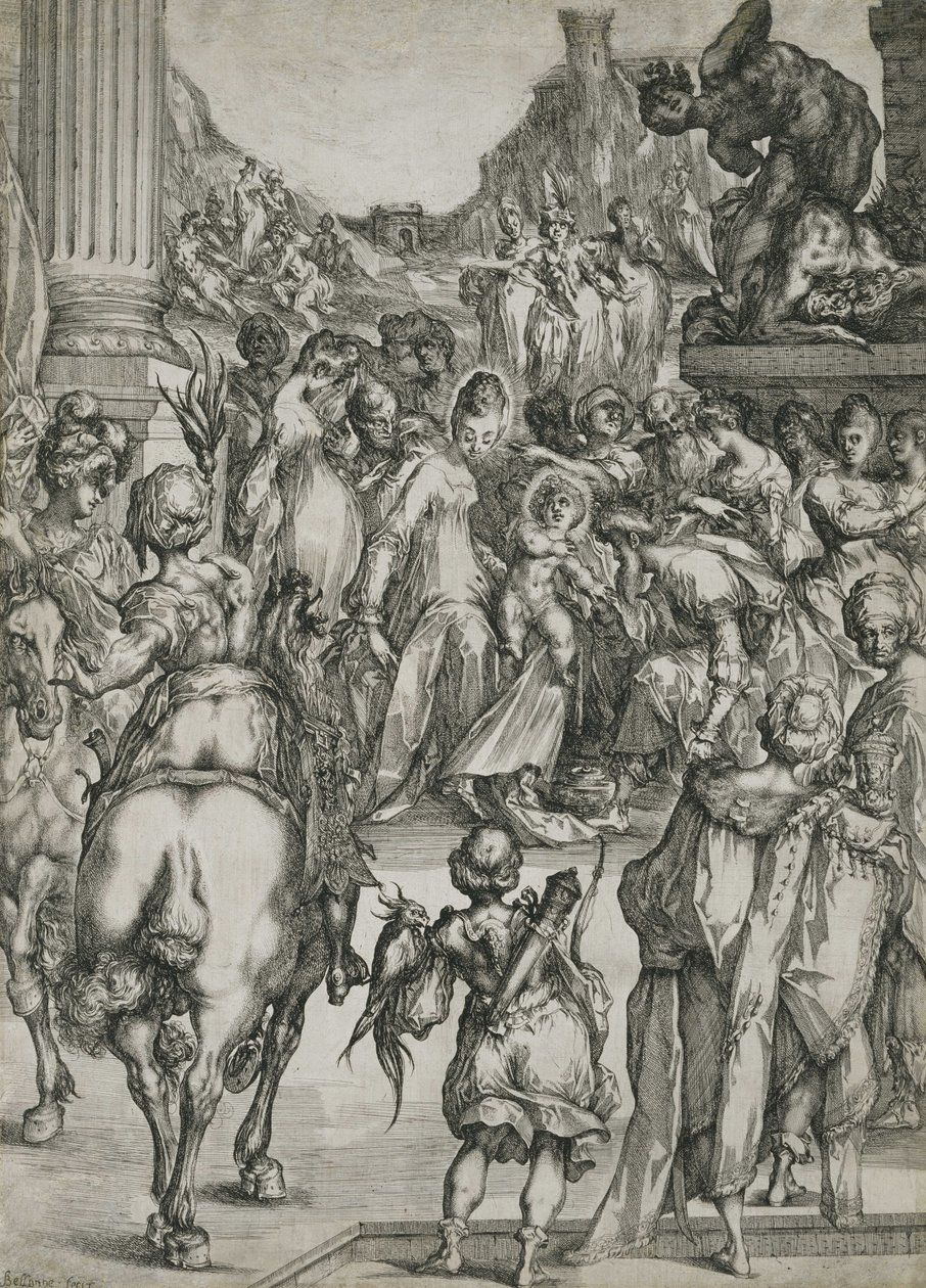 De aanbidding der wijzen door Jacques Bellange