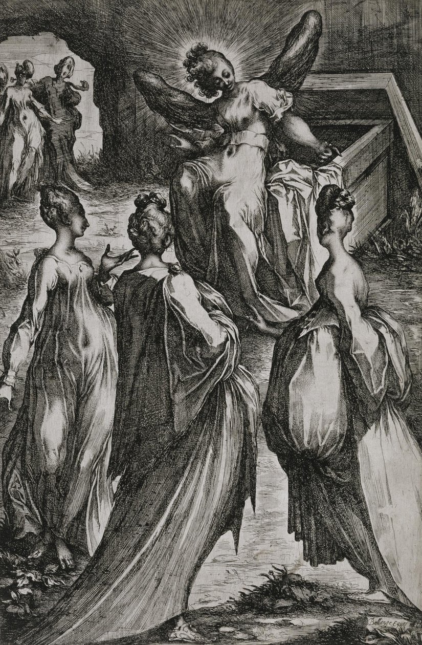 De heilige vrouwen bij het graf door Jacques Bellange