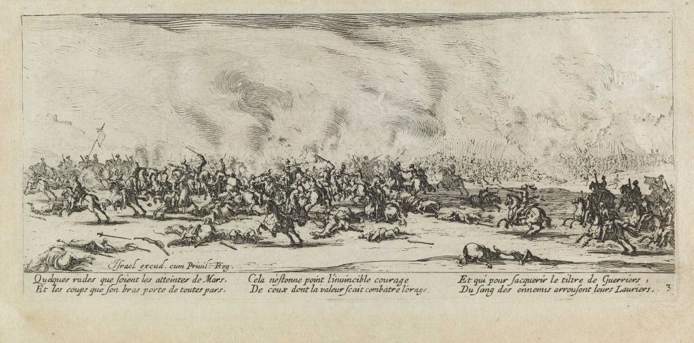 De Slag Les miseres et les mal-heures de la guerre, pl. 3 door Jacques Callot