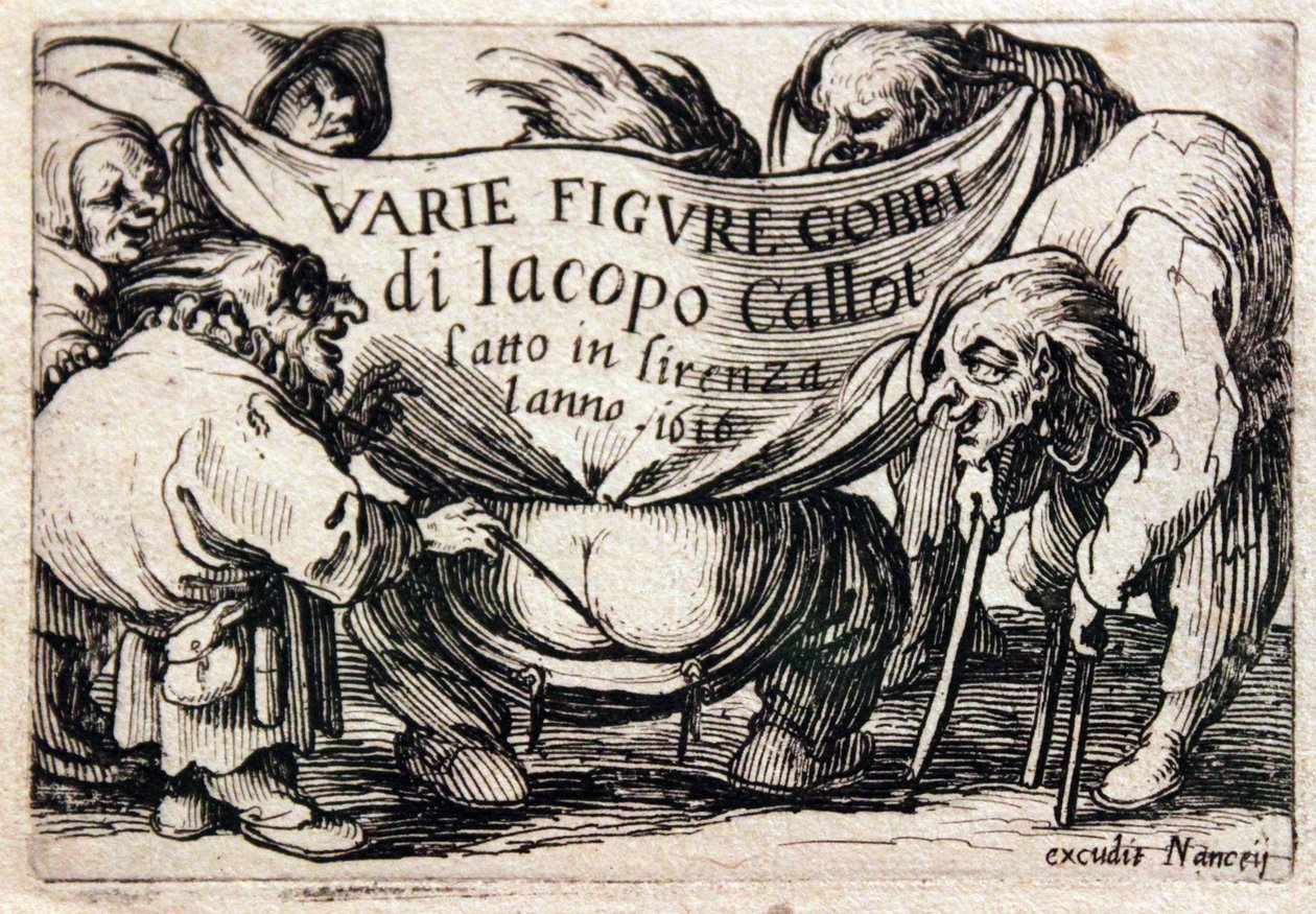 Verschillende figuren Gobbi door Jacques Callot