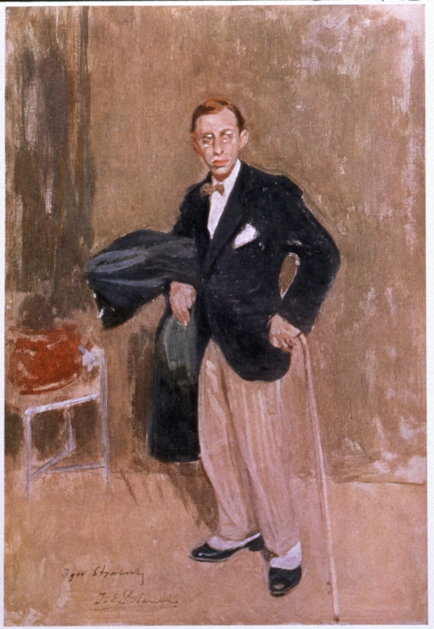 Igor Stravinsky, ca.1916 door Jacques Emile Blanche
